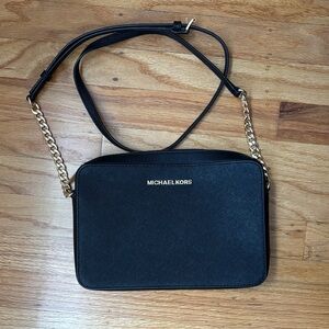 Michael Kors Black and Gold Crossbody Bag